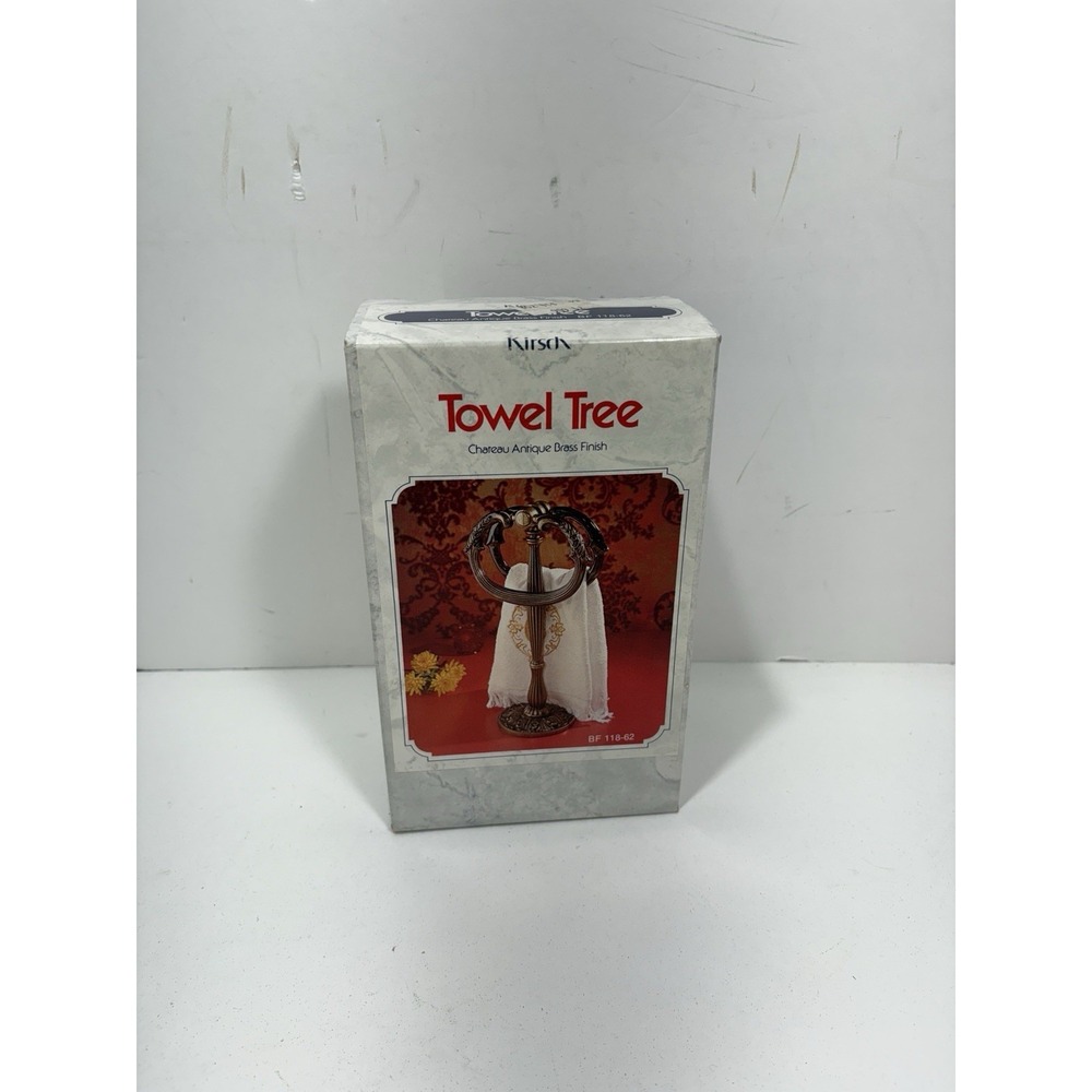 Chateau Antique Brass Finish Hand‎ Towel Holder for Bathroom Luxury Towel Tree